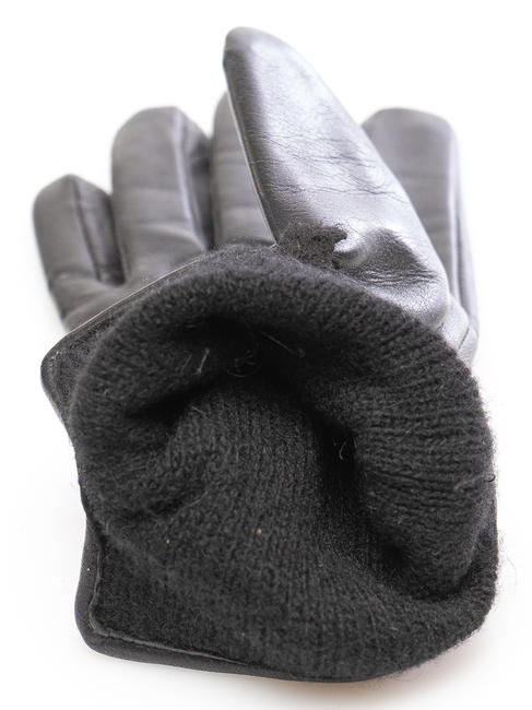 guanto con cuore strass  negro - Guantes