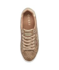 GUESS BECKIE LOGO  Zapatillas Beige / Marrón - Zapatos Mujer - 5