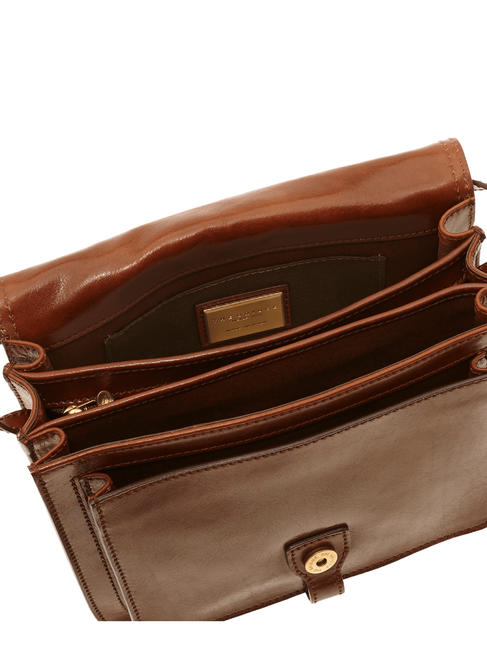 STORY Bolso bandolera de piel BROWN - Bolsos Mujer