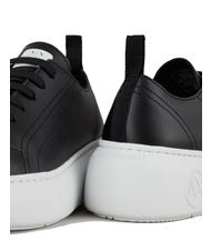ARMANI EXCHANGE SUPER ACTION Zapatillas de piel con plataforma Negro / negro - Zapatos Mujer - 3
