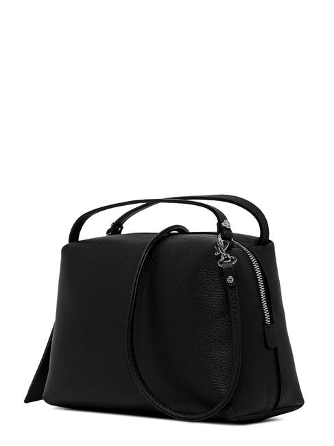 ALIFA Bolso con bandolera de piel negro - Bolsos Mujer