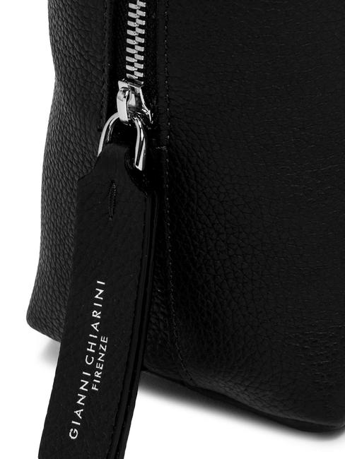 ALIFA Bolso con bandolera de piel negro - Bolsos Mujer