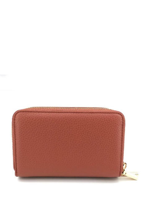 METALLIC SOFT Cartera mediana de piel con cremallera Cinnam - Carteras Mujer