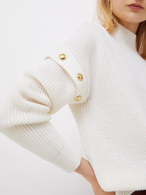   Jersey de cuello alto con tachuelas bialana - Su&eacute;teres de mujer