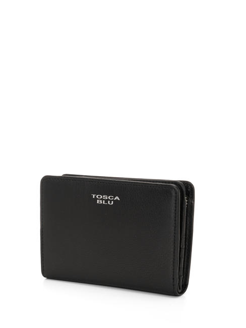 BASIC Cartera mediana de piel negro - Carteras Mujer