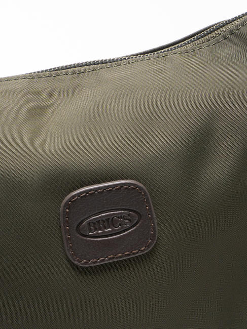 X-COLLECTION Bolso pequeño de media luna oliva / marrón oscuro - Bolsos Mujer