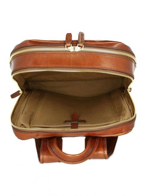 VESPUCCI Mochila de cuero para portátil BROWN - Mochilas para portátil