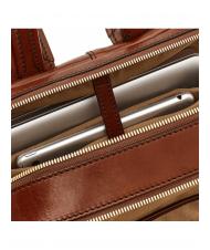 THE BRIDGE VESPUCCI Mochila de cuero para portátil BROWN - Mochilas para portátil - 5