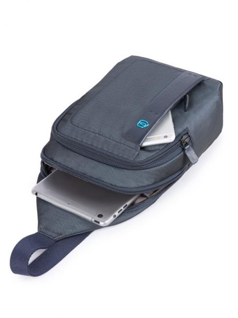 P16 Mochila con soporte para tableta de un solo hombro VERIFICAR / AZUL - Bandoleras Hombre