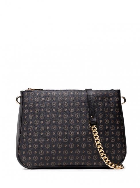 HERITAGE  Bolso de hombro con cadena negro - Bolsos Mujer