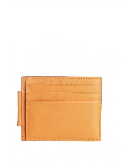 URBAN Tarjetero plano de piel NARANJA - Carteras Hombre