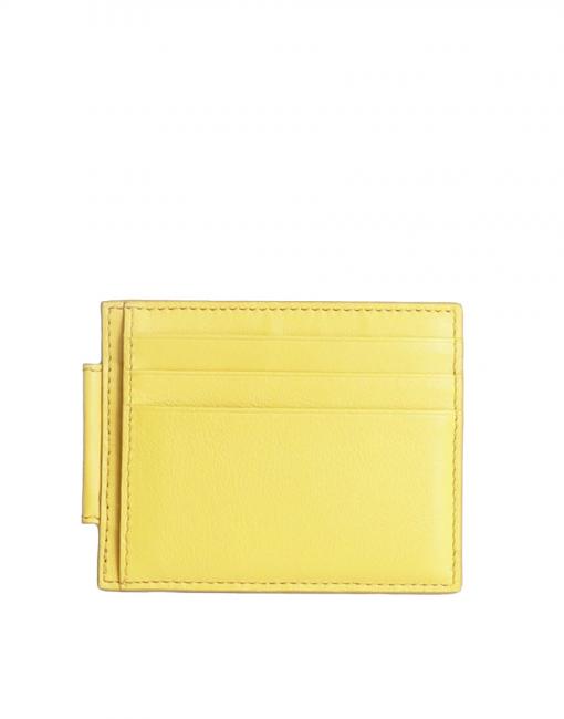 URBAN Tarjetero plano de piel amarillo - Carteras Hombre