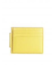 PIQUADRO URBAN Tarjetero plano de piel amarillo - Carteras Hombre - 2