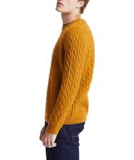 TIMBERLAND P-B LAMBWOOL Jersey de cuello redondo en mezcla de lana bota de trigo - Su&eacute;teres de los hombres - 4