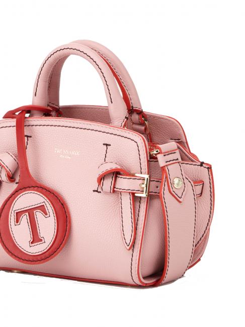 GITA Bicolor Micro bolso de mano con bandolera caramelo rosa / rojo - Bolsos Mujer