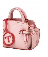 TRUSSARDI GITA Bicolor Micro bolso de mano con bandolera caramelo rosa / rojo - Bolsos Mujer - 3
