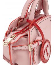 TRUSSARDI GITA Bicolor Micro bolso de mano con bandolera caramelo rosa / rojo - Bolsos Mujer - 4