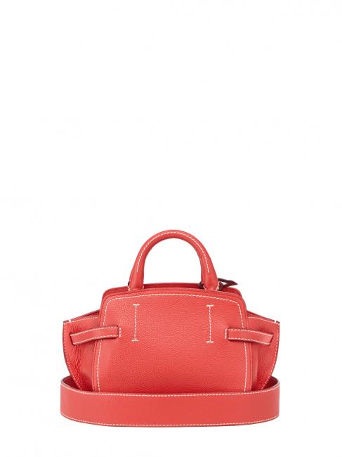 GITA Bicolor Micro bolso de mano con bandolera coral / burdeos - Bolsos Mujer
