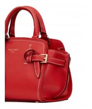 TRUSSARDI GITA Bicolor Micro bolso de mano con bandolera coral / burdeos - Bolsos Mujer - 3