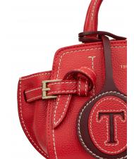 TRUSSARDI GITA Bicolor Micro bolso de mano con bandolera coral / burdeos - Bolsos Mujer - 4