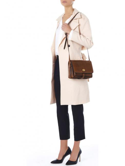 STORY Bolso bandolera, en piel BROWN - Bolsos Mujer