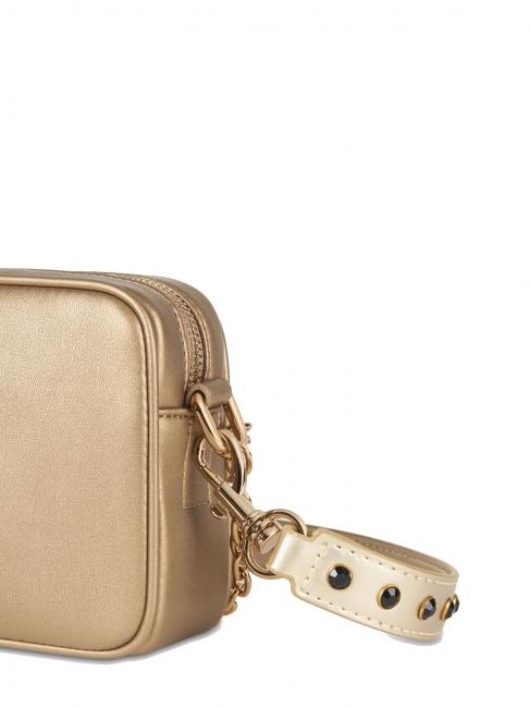 Tracolla per borsa con borchie strass  oro - Accesorios para bolsos