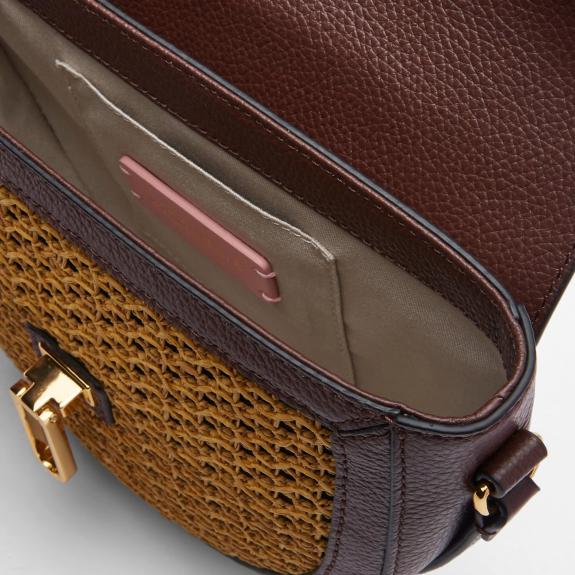 BEAT Paglia Minibolso de hombro chocolate / caramelo - Bolsos Mujer