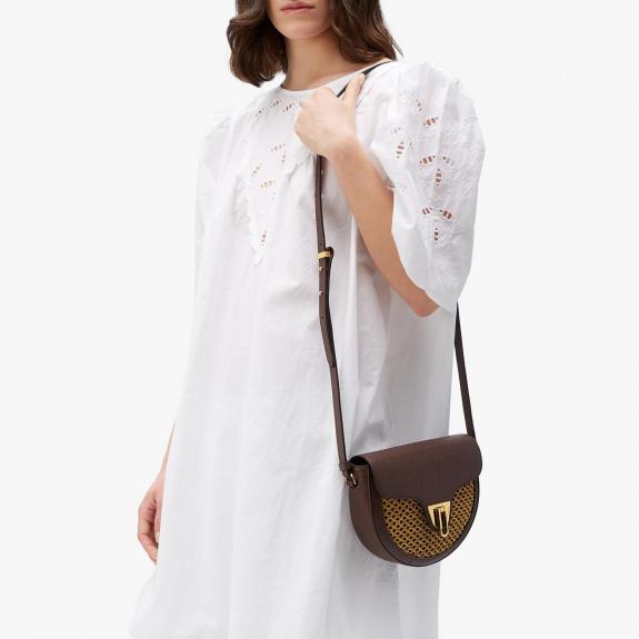 BEAT Paglia Minibolso de hombro chocolate / caramelo - Bolsos Mujer