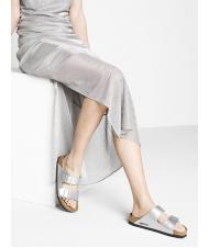 BIRKENSTOCK ARIZONA BIRKO-FLOR Sandalia zapatilla plata - Zapatos Mujer - 7
