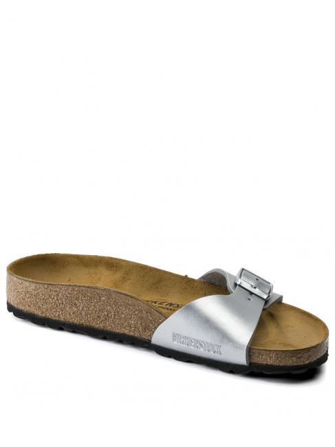 MADRID BIRKO FLOR Sandalia zapatilla plata - Zapatos Mujer