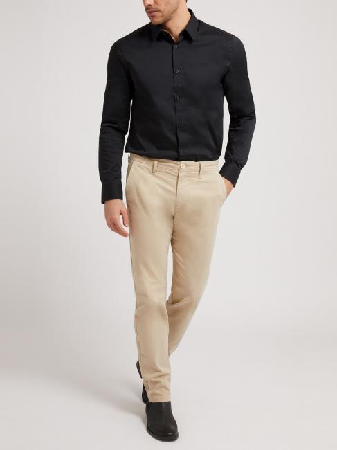 CORE  Camisa de algodón elástico jetbla - Camisas de hombre