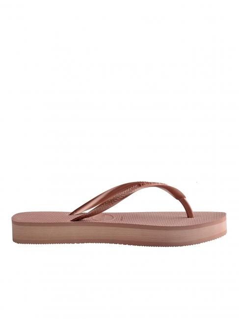 SLIM FLATFORM SLIM FLATFORM Chanclas de mujer CROCO / ROSA - Zapatos Mujer