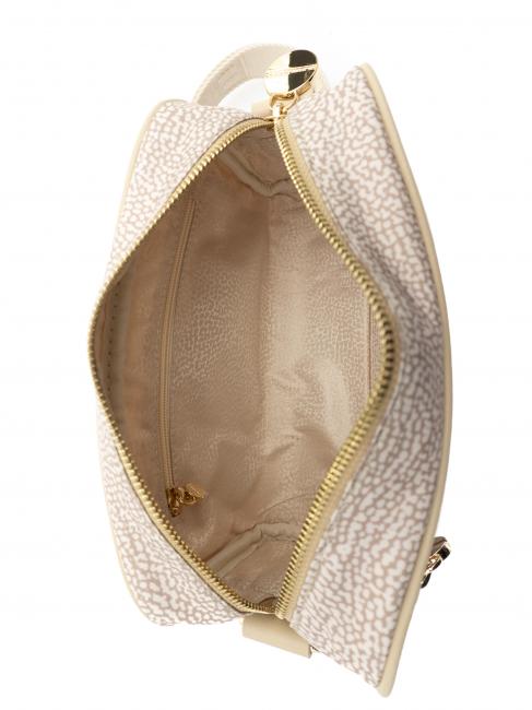 BORBONESO Mini bolso bandolera de tela arena - Bolsos Mujer