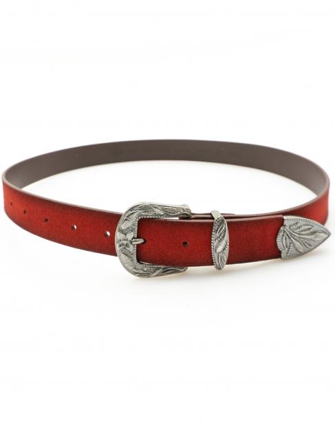 Cintura in pelle suede se puede acortar a medida rub&iacute; - Cinturones