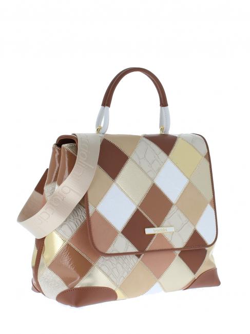PATCH Bolso de mano, con bandolera BEIGE - Bolsos Mujer