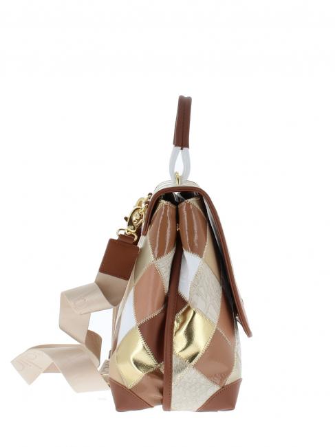 PATCH Bolso de mano, con bandolera BEIGE - Bolsos Mujer