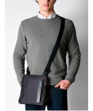 PIQUADRO Bandolera Línea P16 CHEVRON AZUL - Bandoleras Hombre - 5