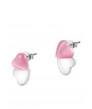 MORELLATO CUORE Pendientes de plata con ojo de gato rosa / blanco - Pendientes - 3