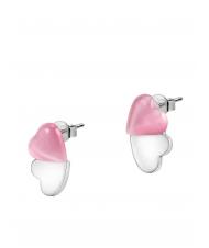 MORELLATO CUORE Pendientes de plata con ojo de gato rosa / blanco - Pendientes - 5