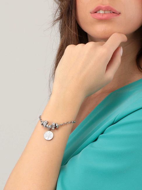 DROPS 2 BEADS Pulsera con arbol de la vida SILVER - Pulseras
