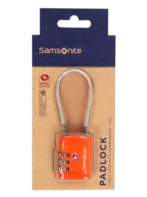  Candado GLOBAL TRAVEL con cable y combinaci&oacute;n TSA naranja - Accesorios de viaje