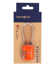 SAMSONITE  Candado GLOBAL TRAVEL con cable y combinaci&oacute;n TSA naranja - Accesorios de viaje - 3