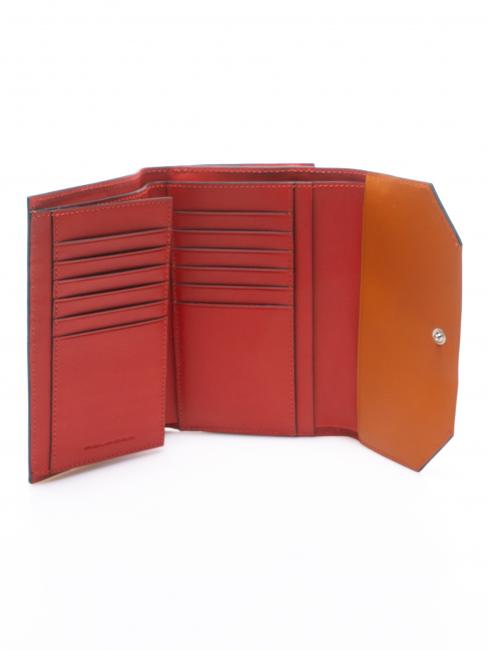 MUSE Billetera de cuero naranja - Carteras Mujer