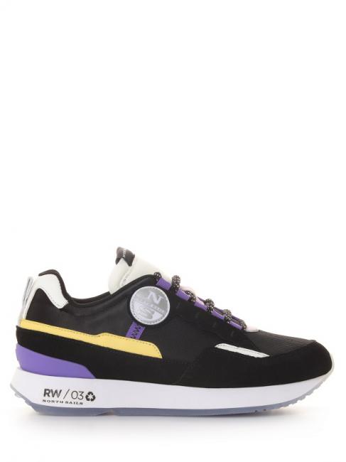 RW-03 RECI zapatilla de deporte negro / amarillo / morado - Zapatos Mujer