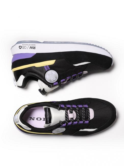 RW-03 RECI zapatilla de deporte negro / amarillo / morado - Zapatos Mujer