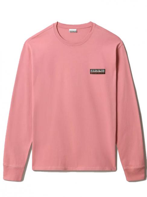 S-PATCH Camisa de manga larga de algod&oacute;n rosa lul&uacute; - Su&eacute;teres de los hombres