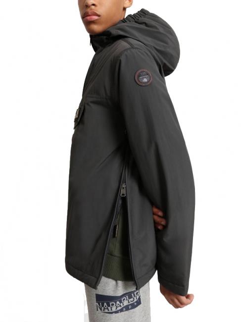 KIDS rainforest winter giacca Chaqueta cortavientos con capucha s&oacute;lido gris oscuro - Chaquetas de beb&eacute;