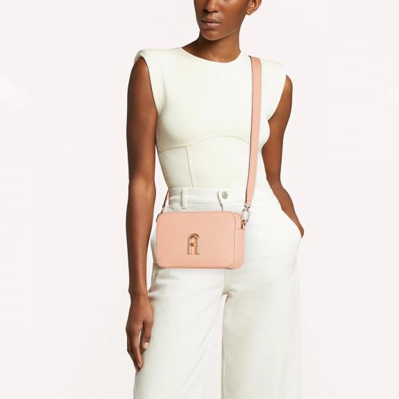 PRIMULA Bolso bandolera, en piel pesca - Bolsos Mujer