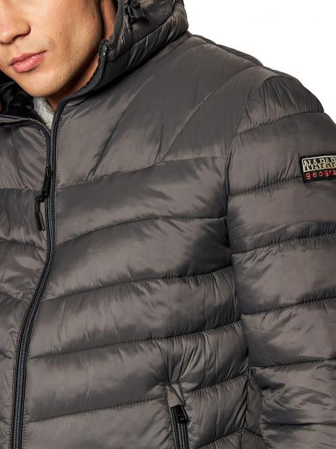 AERONS H 2 Plum&iacute;fero con capucha s&oacute;lido gris oscuro - Chaquetas de plumas para hombre