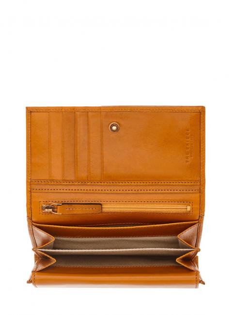 CERBOLI Billetera de cuero Amarillo Mostaza / Dorado - Carteras Mujer